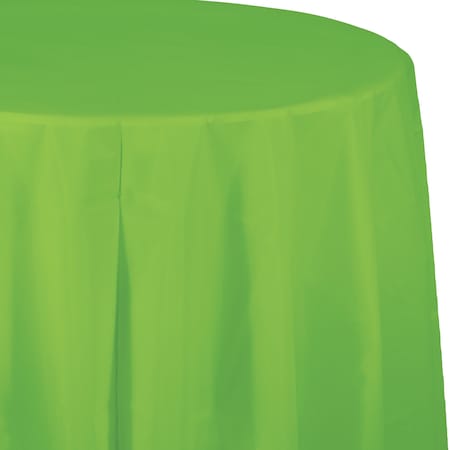 Touch Of Color Fresh Lime Green Round Plastic Tablecloth, 82", 12PK 703123